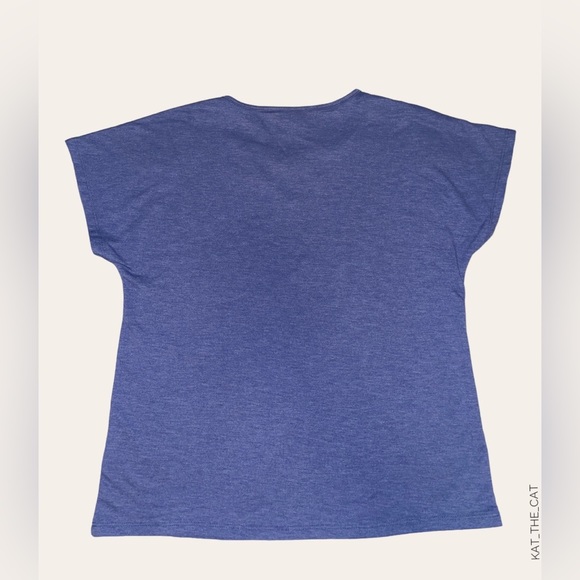 Nine West Women’s Blue Shirt with V-neck with Criss Cross detail in Small - Picture 4 of 10